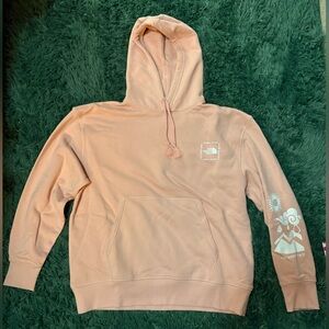 North face medium pink hoodie